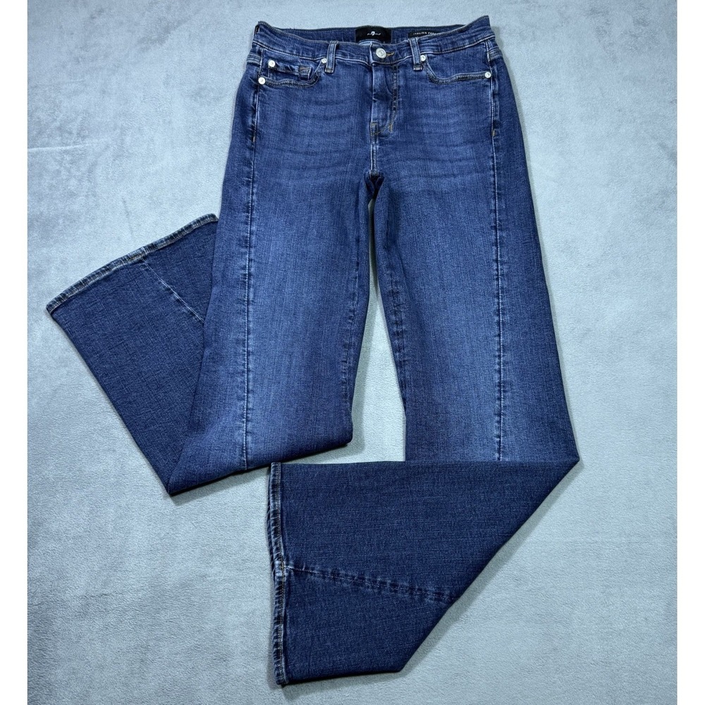 7 For All Mankind Jeans Womens 29x32 Dojo Tailorless Twisted Italian Denim Boho